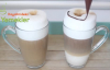 Kahve Makinesi Olmadan 3 Katı Belli Olan Bol  Süt Köpüklü Latte Macchiato Kahve 