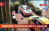 İstanbul Beyoğlu'nda Hırsızlar Uyuyan Taksicinin Telefonunu Çaldı! İşte Görüntüler
